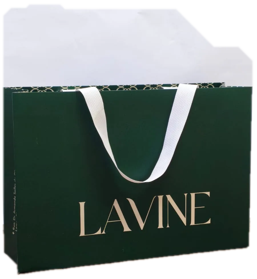 Sacola verde personalizada Lavine